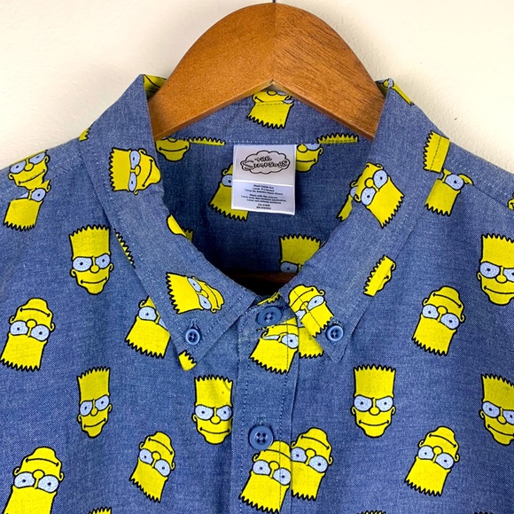 The Simpsons Shirt Button Down Bart 